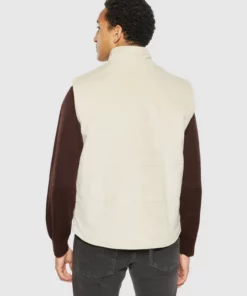 Knowledge Cotton Apparel Corduroy Vest Light Feather Gray