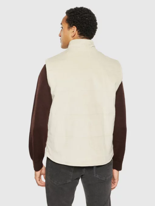 Knowledge Cotton Apparel Corduroy Vest Light Feather Gray