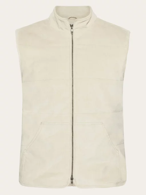 Knowledge Cotton Apparel Corduroy Vest Light Feather Gray