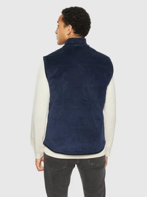 Knowldge Cotton Apparel Corduroy Vest Night Sky