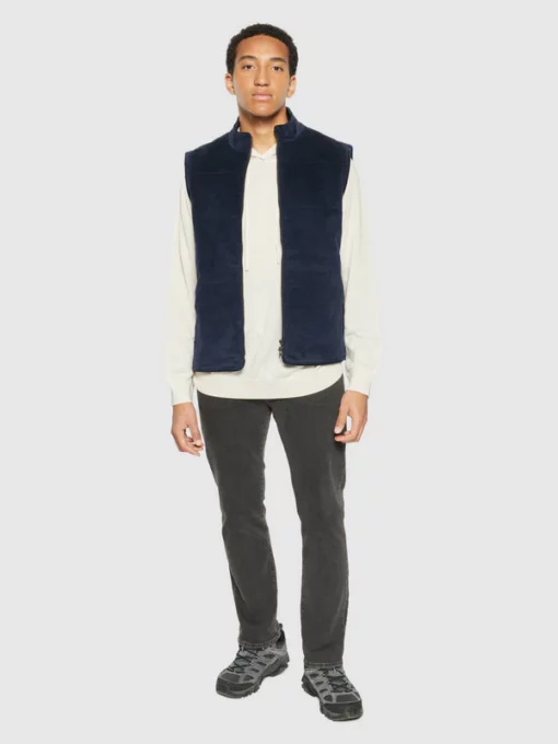 Knowldge Cotton Apparel Corduroy Vest Night Sky