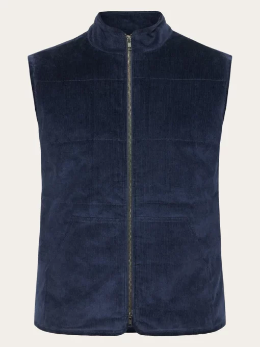 Knowldge Cotton Apparel Corduroy Vest Night Sky