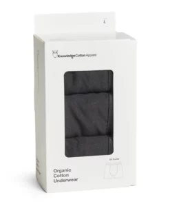 Knowledge Cotton Apparel 3-Pack Underwear Black Jet