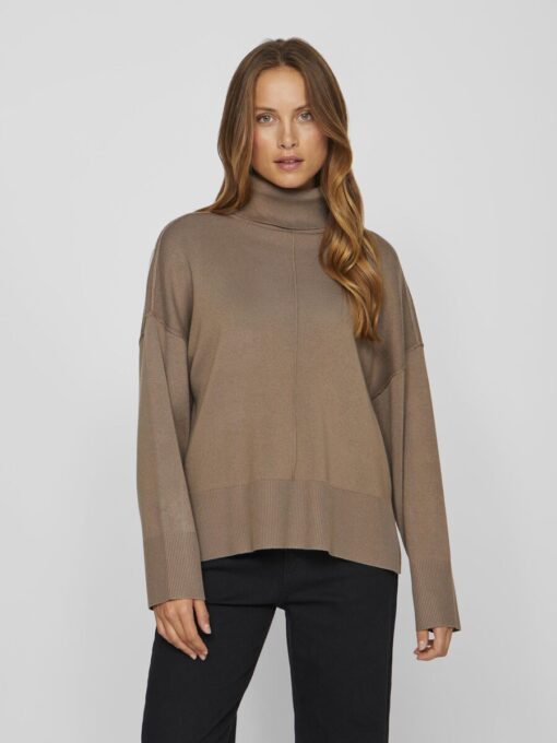 Vila Ostria Rollneck Knit Fossil