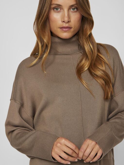 Vila Ostria Rollneck Knit Fossil