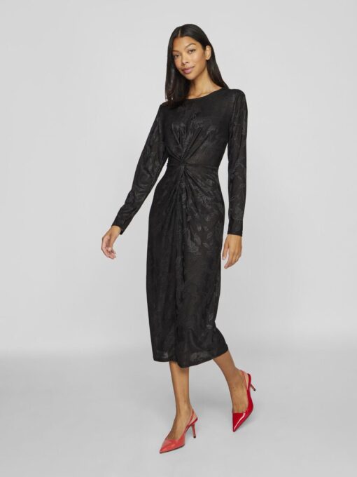 Vila Rosea Midi Dress Black Beauty