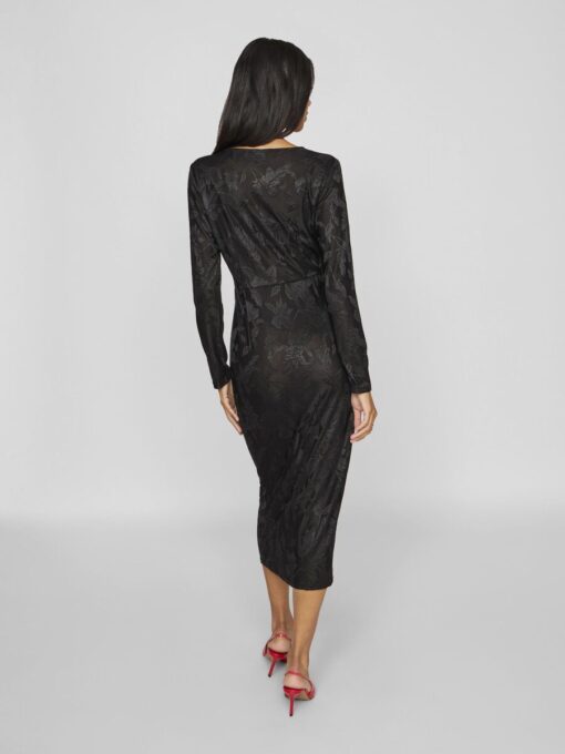 Vila Rosea Midi Dress Black Beauty