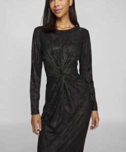 Vila Rosea Midi Dress Black Beauty