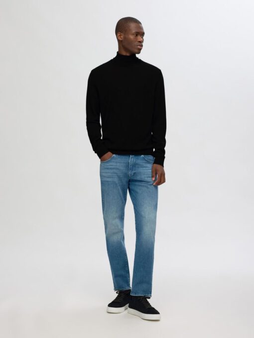Selected Homme Tray Merino Roll Neck Sweater Black