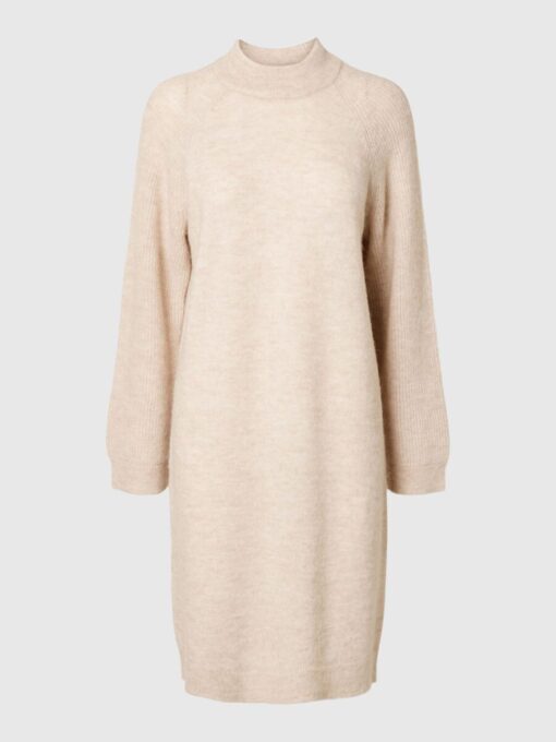 Selected Femme Lulu High Neck Knit Dress Birch