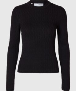 Selected Femme Cabala Knit Black
