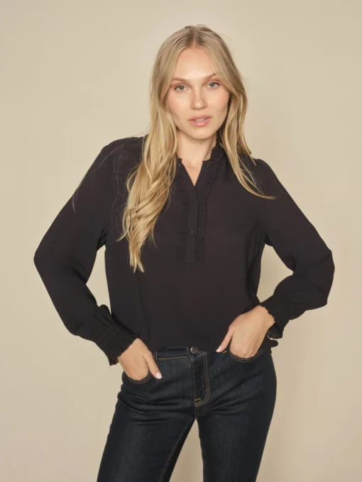 Mos Mosh Reta Sez Blouse Black