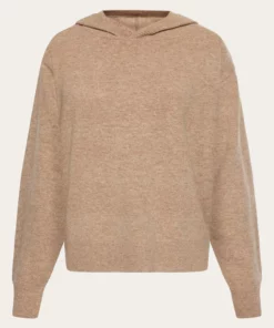 Knowledge Cotton Apparel Lamswool Hood Knit Kelp Melange