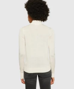 Knowledge Cotton Apparel Fine Merino Roll Neck Kelp