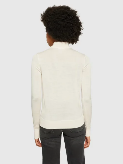 Knowledge Cotton Apparel Fine Merino Roll Neck Kelp