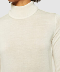 Knowledge Cotton Apparel Fine Merino Roll Neck Kelp