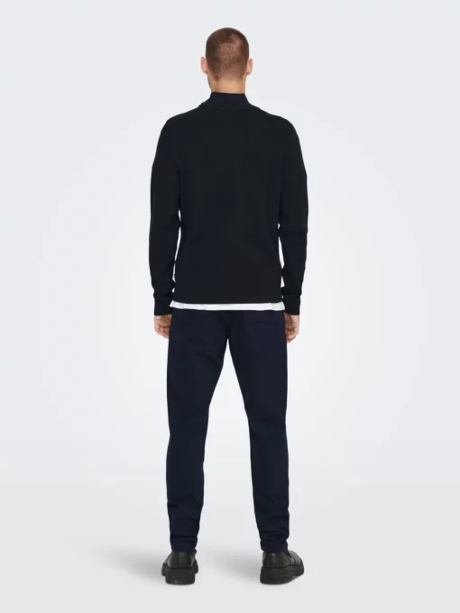 Only & Sons Phil Half Zip Knit Dark Blue