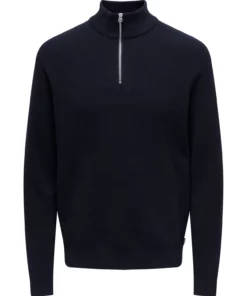 Only & Sons Phil Half Zip Knit Dark Blue