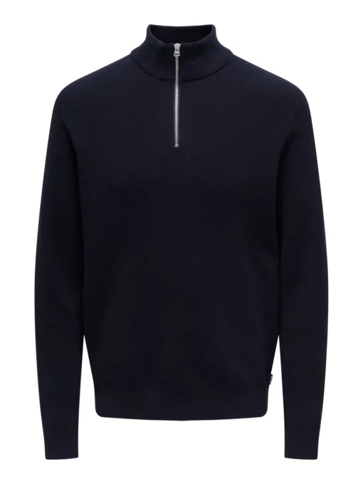Only & Sons Phil Half Zip Knit Dark Blue