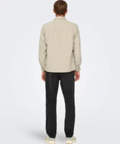 Only & Sons Alp Corduroy Overshirt Silver Lining