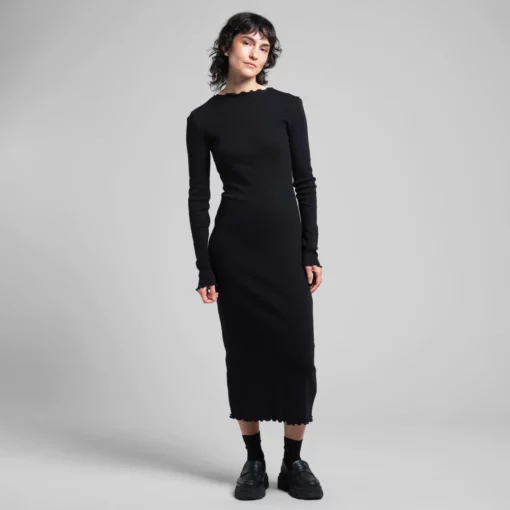 Dedicated Rib Dress Lofta Black