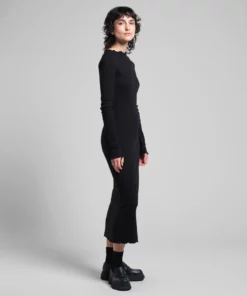 Dedicated Rib Dress Lofta Black