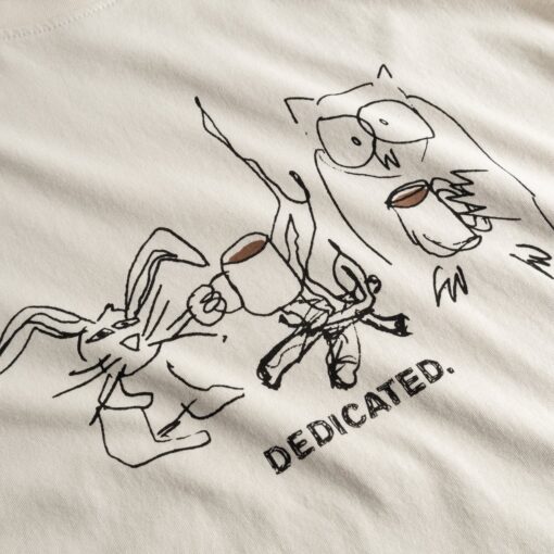 Dedicated T-shirt Stockholm Coffee Friends Oat White