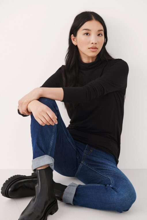 Part Two Efinas Rollneck T-shirt Black