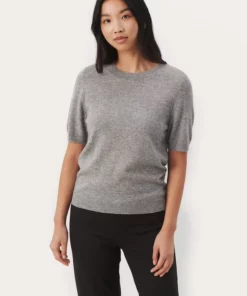 Part Two Everlotta Cashmere Pullover Grey Melange