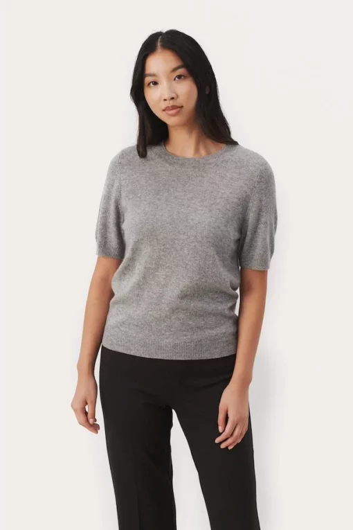 Part Two Everlotta Cashmere Pullover Grey Melange
