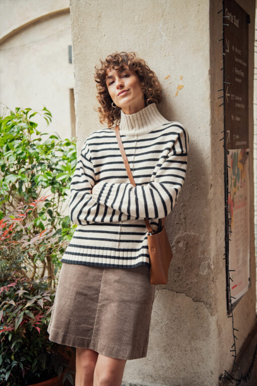 Part Two Lilye Sweater French Oak Stripe