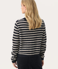 Part Two Leonida Cardigan Whitecap Gray Stripe
