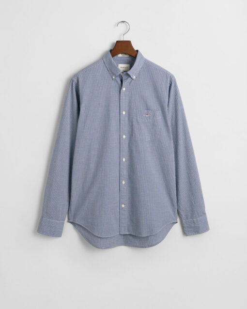 Gant Regular Poplin Gingham Shirt College Blue