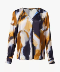Comma, Multicolored Blouse Royal Blue