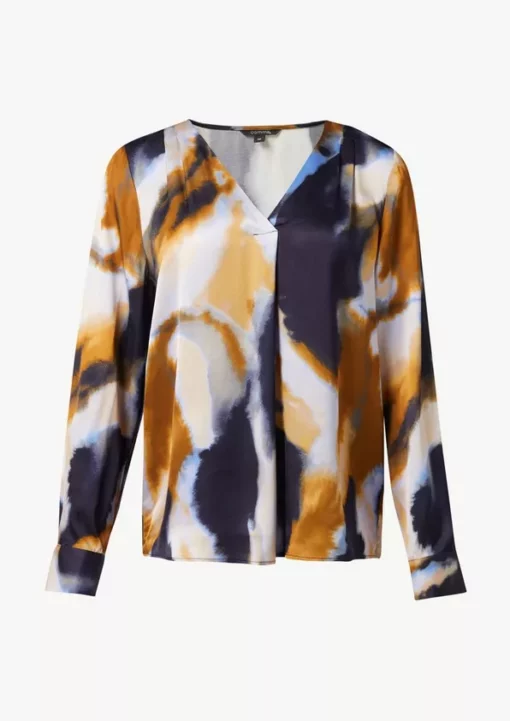 Comma, Multicolored Blouse Royal Blue