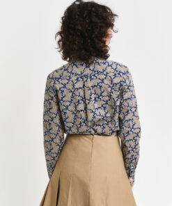 Gant Woman Paisley Voile Shirt Persian Blue