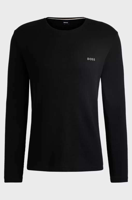 Boss Waffle LS Pyjama T-shirt Black