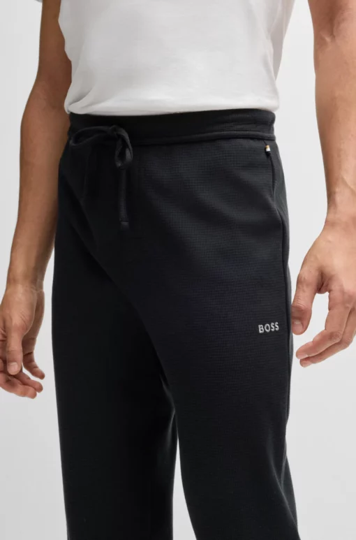 Boss Waffle Pyjama Pants Black