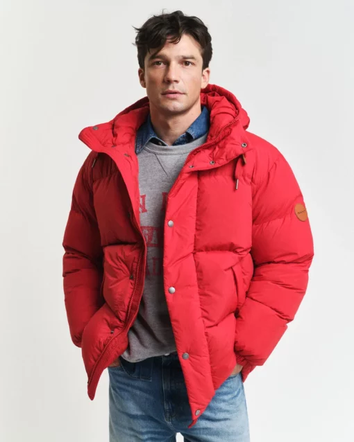 Gant Winter Down Puffer Jacket Ruby Red