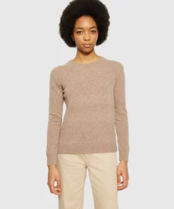 Knowledge Cotton Apparel Lambswool Crew Neck Kelp Melange