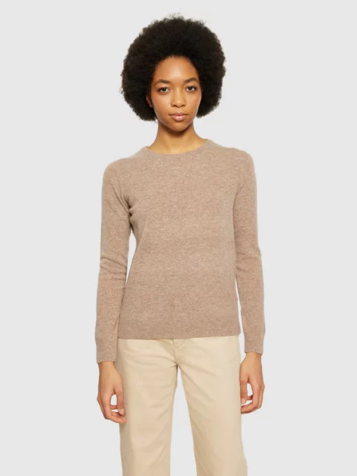 Knowledge Cotton Apparel Lambswool Crew Neck Kelp Melange