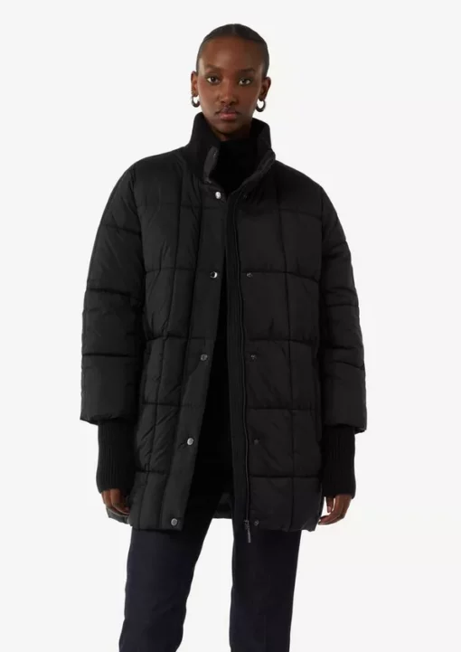 Comma, Quilted Coat Black