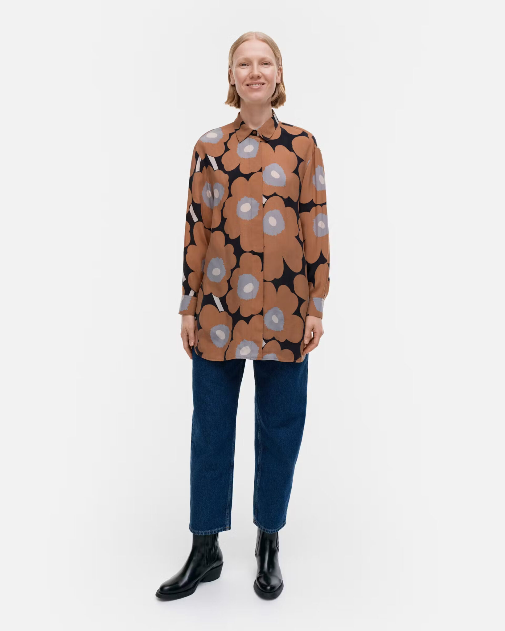 Marimekko Sivuta Unikko Shirt Brown