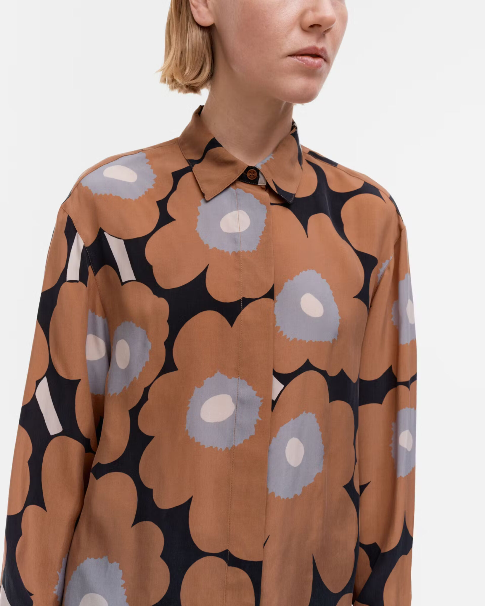 Marimekko Sivuta Unikko Shirt Brown