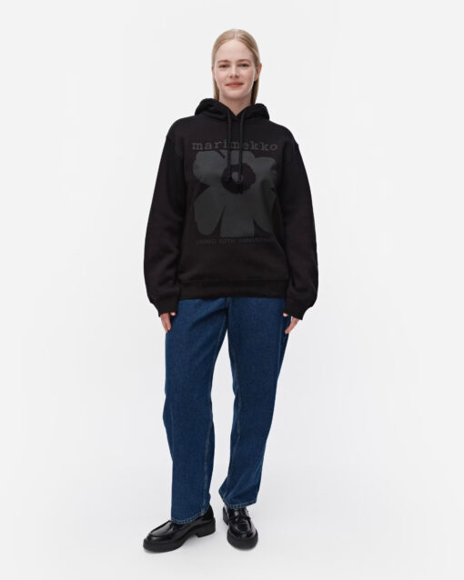 Marimekko Kioski Luuppi II Unikko Placement Hoodie Black