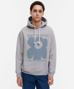 Marimekko Kioski Luuppi II Unikko Placement Hoodie Grey