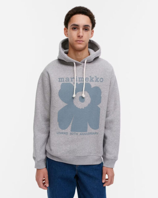 Marimekko Kioski Luuppi II Unikko Placement Hoodie Grey