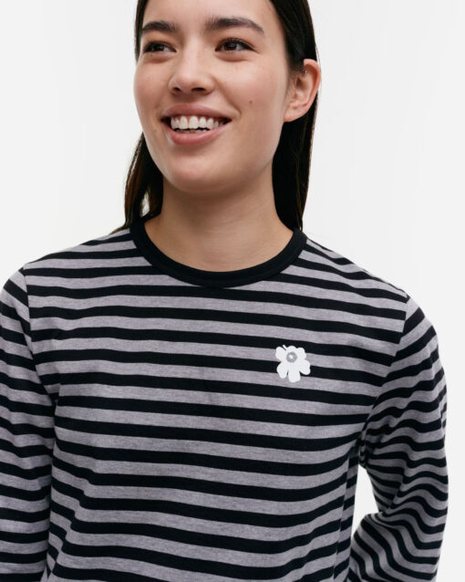 Marimekko Tasaraita Relaxed LS Shirt Black/Grey
