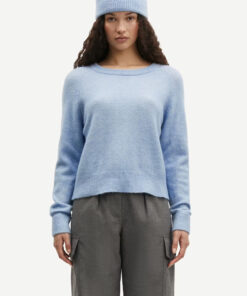 Samsøe Samsøe Nor O-neck Short Subdued Blue