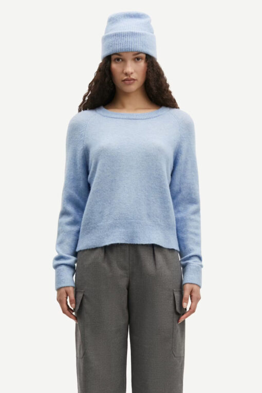 Samsøe Samsøe Nor O-neck Short Subdued Blue
